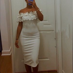 White Off-the-Shoulders Dress